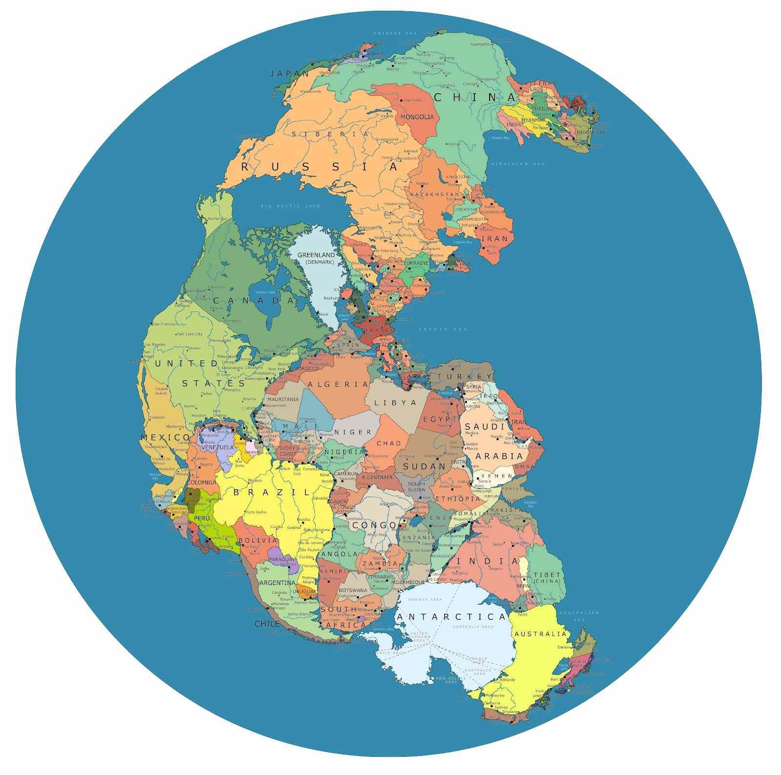 Mapa de pangea